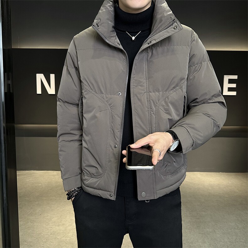 L-4XLMY6609-P155冬季新款短款立领纯色棉衣男加厚保暖外套男,男装棉衣,电商B321-1