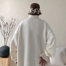 秋冬季男高领毛衣慵懒风加厚宽松打底衫外套复古羊毛衫MY6064P40，男装T恤，星座1013-5