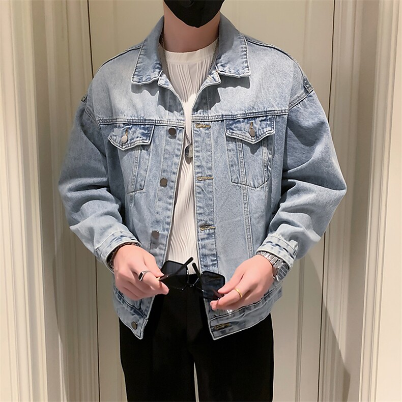 2025新款春季牛仔外套男潮牌印花水洗夹克男装A313-1-802-P135,男装工装外套,电商A313-1
