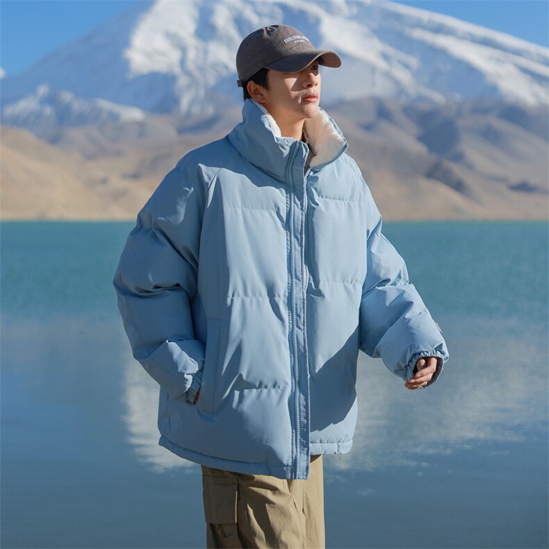 抖音直播连帽棉衣假两件加厚棉袄情侣款百搭面包服MY111-P65图片