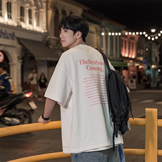 宽松短袖T恤时尚休闲美式简约半袖B225-YHT3107-P45-X59-现货，男装T恤，电商B225
