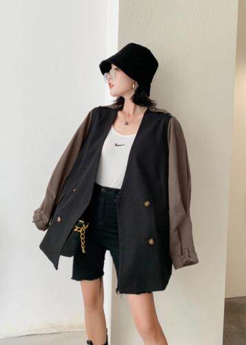 秋款拼接西装，女装西装，品炫姿