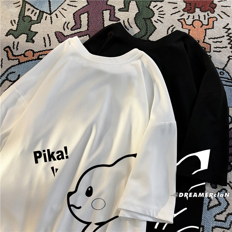 xZ116-T6007-p25-控39华夫格男潮牌美式情t恤男夏季纯棉印花，男装T恤，星座116