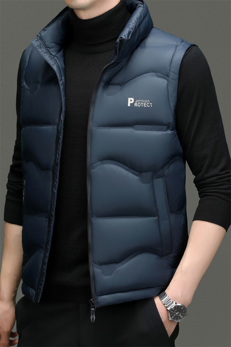 DF8012钱塘2020-2冬季时尚简约新款中年男士马甲羽绒服P158,男装羽绒服,钱塘207-2