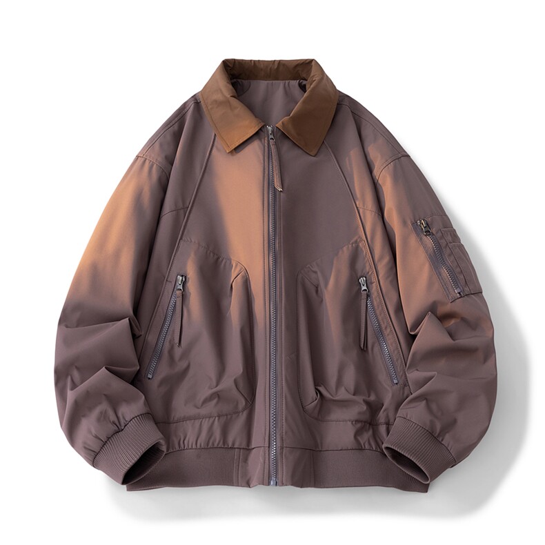 白底夹克男款解构弯刀短款外套廓形翻领棒球服JK02557-P70，男装夹克，星座308B-2