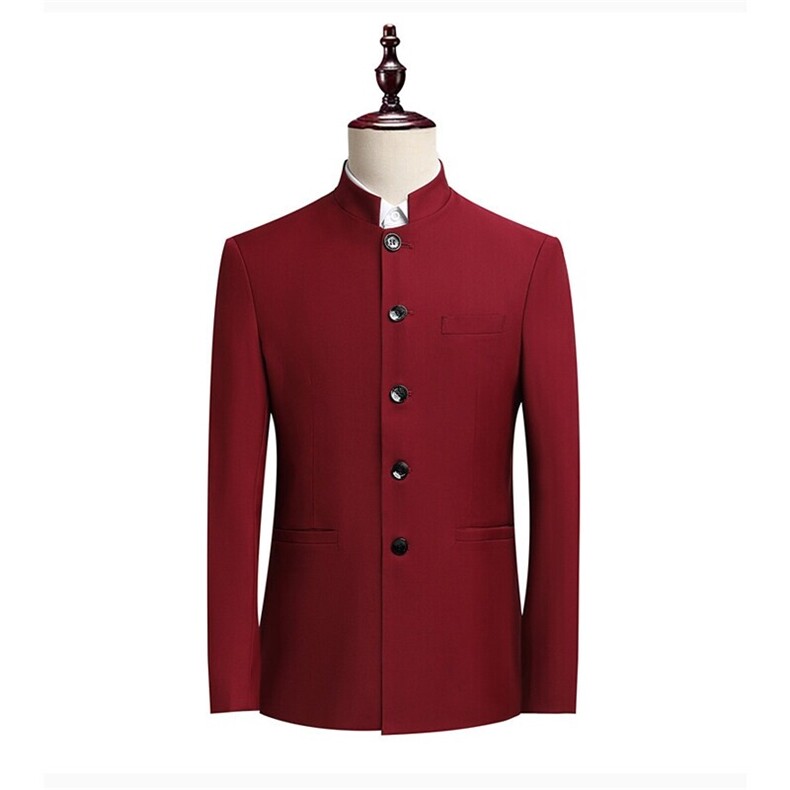 JS8612-X-DP98风立领中山装男西服西裤两件套休闲商务西装套装男，男装西服套装，星座510A-2