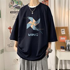 Q11112-P30春夏季七分袖t恤男大码五分袖男短袖中袖，男装T恤，电商A040