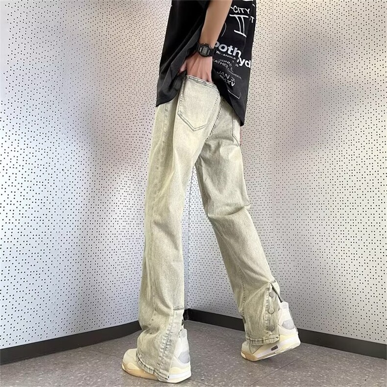 2023美式高街拉链四合扣小众牛仔裤NZ101-P45,男装牛仔裤,星座1109-3