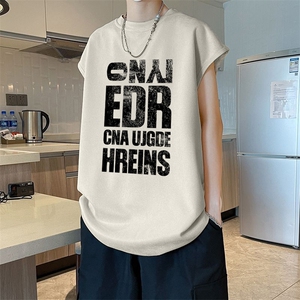 可设48小时发货支持抖音得物来样二开240克重磅美式麂皮绒背心t恤图片