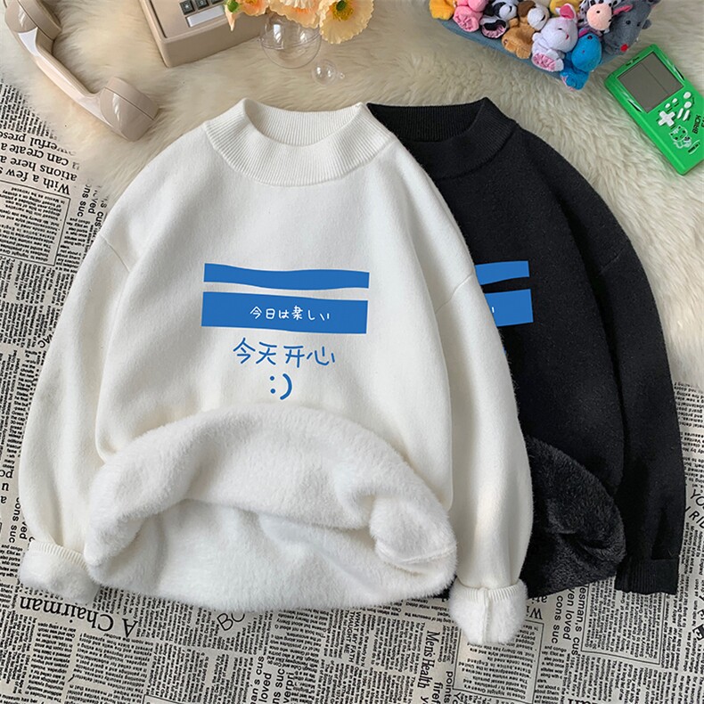 M18033-P45 加绒款-P65半高领毛衣男士大码针织衫男毛线衣男图片