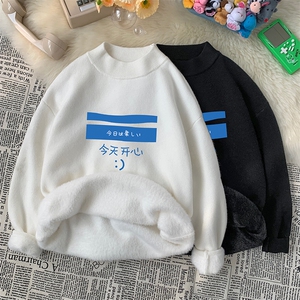 M18033-P45 加绒款-P65半高领毛衣男士大码针织衫男毛线衣男图片