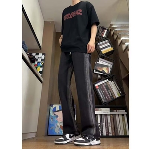 AK1999-P55美式潮流港风复古痞帅高街牛仔裤图片