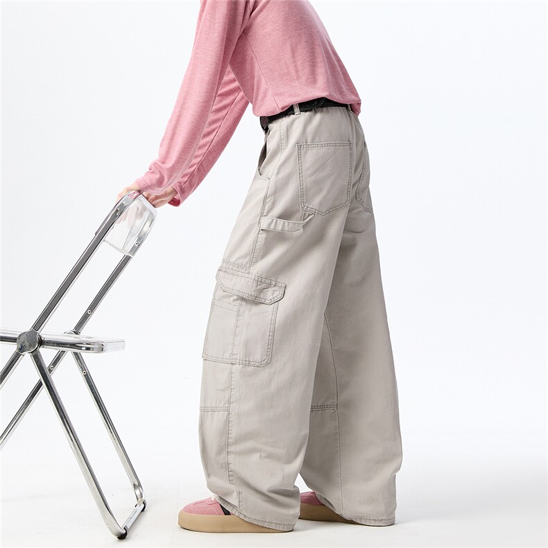 6149高品秋冬现货重磅100棉拼接伐木工装休闲裤(P68X118)2,男装工装外套,电商C315