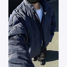 美式立领冬季设计感棉衣外套男装O型褶皱短款棉服2024新款特P95，男装棉衣，电商C306-1