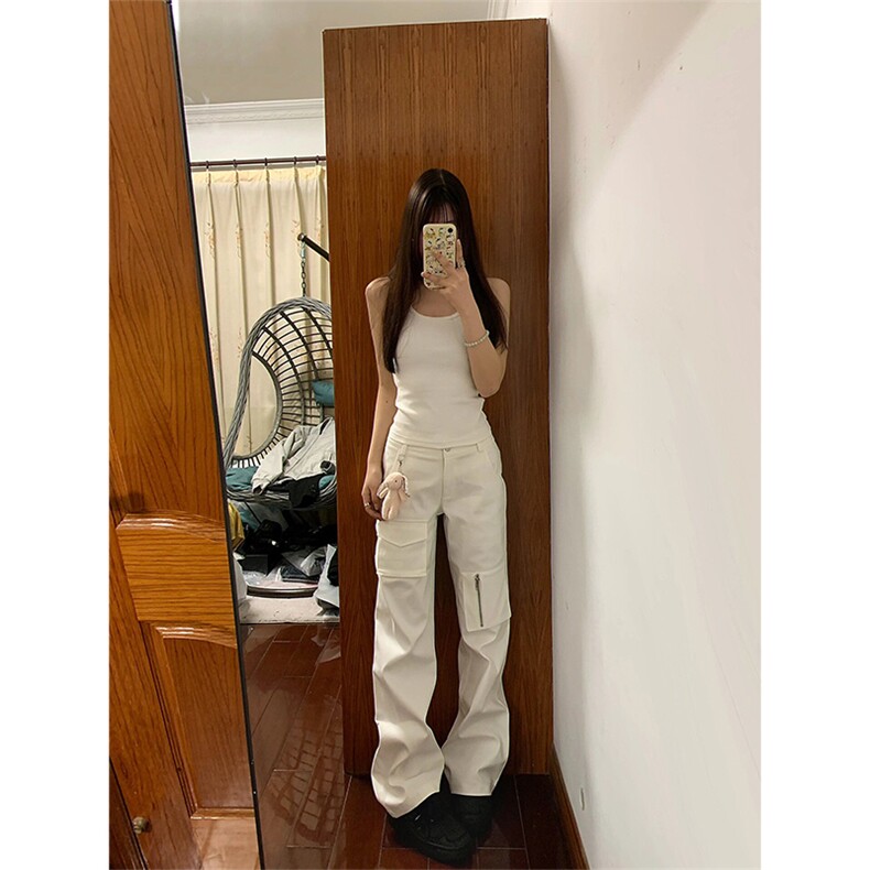 【网图】cleanfit纯白色工装裤男女同款美式多口袋裤子CCGZ04-P55,男装工装外套,星座1007（原301D）