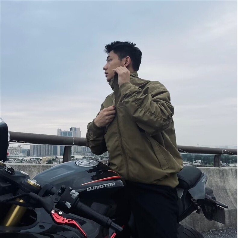 美式教练夹克立领休闲复古户外工装飞行百搭外套H5100-p55夹棉70,男装夹克,星座1008