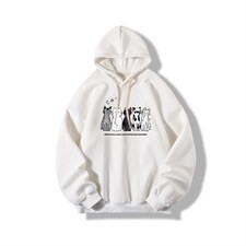 WY2100-P35纯棉连帽卫衣男大码运动帽衫宽松薄外套男，男装卫衣，电商A040
