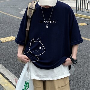 Q11149-P30 春夏季七分袖t恤男大码五分袖男短袖中袖图片