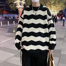长袖男冬季套头潮流2022青春流行潮纯色宽松型针织衫GM235P53，男装针织衫/毛衣，星座1116-2