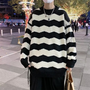 长袖男冬季套头潮流2022青春流行潮纯色宽松型针织衫GM235P53,长春阿六发型设计与脸型搭配男生短发图片