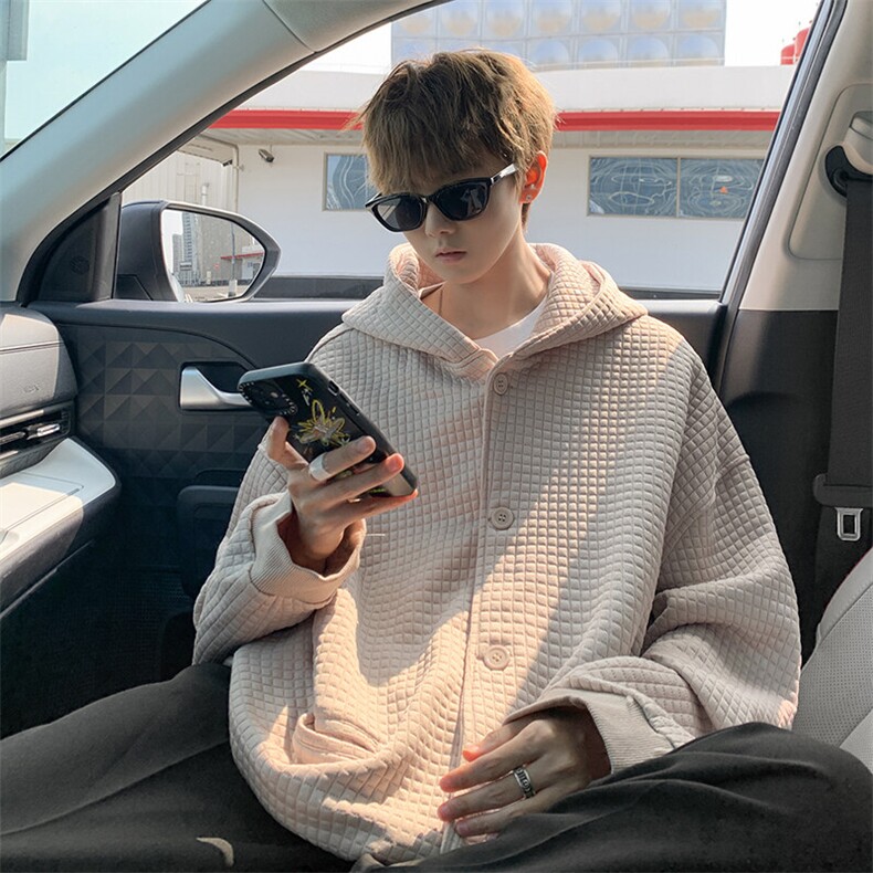 M-8XL春季高品质夹克卫衣加肥加大码连帽重磅开衫外套KS2102/P80，男装卫衣，电商B238