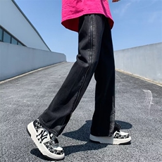 暗黑牛仔裤男韩版潮流拉链开衩高街2024夏季新款K5022-P58，男装牛仔裤，星座1109-3