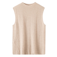 2025秋冬新款女山羊绒衫100%纯羊绒纯色精纺羊绒背心半高领针织衫，女装背心吊带，博友羊绒