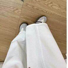 网图现货美式宽松复古直筒高腰白色牛仔裤女K0667/P45，男装牛仔裤，星座205-3