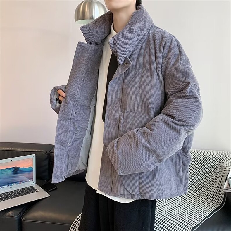 面包服男棉衣2024新款冬季灯芯绒韩版潮流情侣棉服潮秋冬加厚外套,男装棉衣,星座716-2