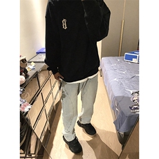 B221美式ins高街暗黑小众个性铆钉小脚牛仔裤LK23142-P65控88，男装牛仔裤，电商B221