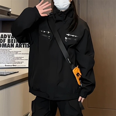 JK203/P65春装新款个性装饰立领夹克男潮流飞行员上衣外套，男装夹克，电商基地A050