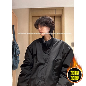 现货冬季美拉德立领飞行夹克廓形高街棒球服加棉加厚棉衣外套