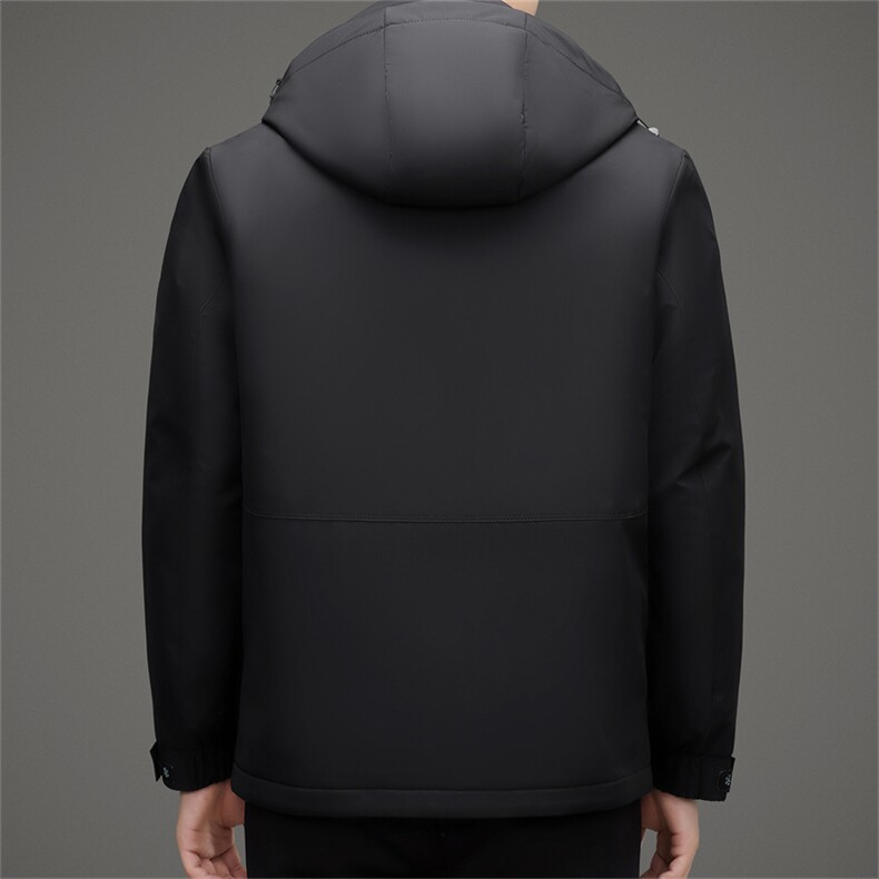冬季白鸭绒羽绒服男商务脱卸时尚加厚保暖抗寒外套男百搭新款,男装羽绒服,钱塘6003（原4033）