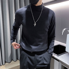 店主风小伙秋冬男士半高领套头长袖针织毛衣男修身301A-1/M68/P38，男装针织衫/毛衣，星座301A-1