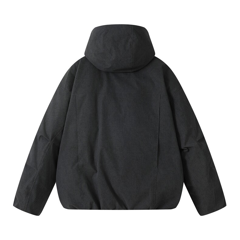 2025冬季简约格子连帽羽绒服男女宽松休闲保暖羽绒服外套,男装羽绒服,电商A234