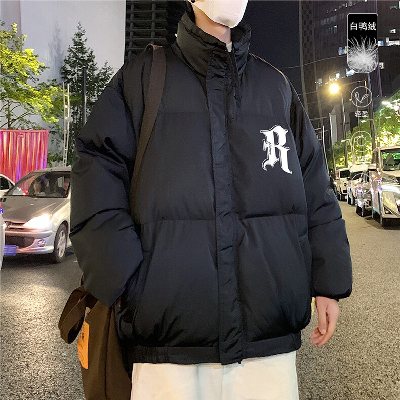 港风ES冬季新款立领白鸭绒羽绒服男潮宽松印花YR6210P195控258,男装羽绒服,电商A268A
