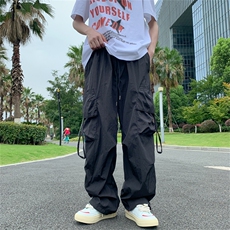 日系潮牌百搭多口袋工装裤男夏季薄款户外宽松阔腿长裤k7197-P45，男装休闲裤，星座512-3