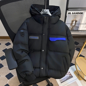 棉服男女韩版潮流连帽加厚拼色保暖2024冬季ins棉衣外套MF272-P93图片
