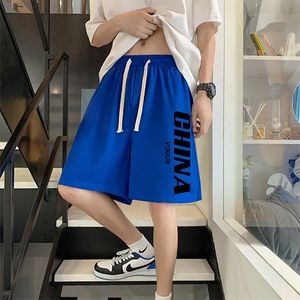 HD74001-P22 华夫格短裤男大码宽松五分裤男直筒中裤图片