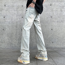 美式高街潮流印花水洗休闲牛仔裤A161-S2306-P58，男装牛仔裤，电商A161