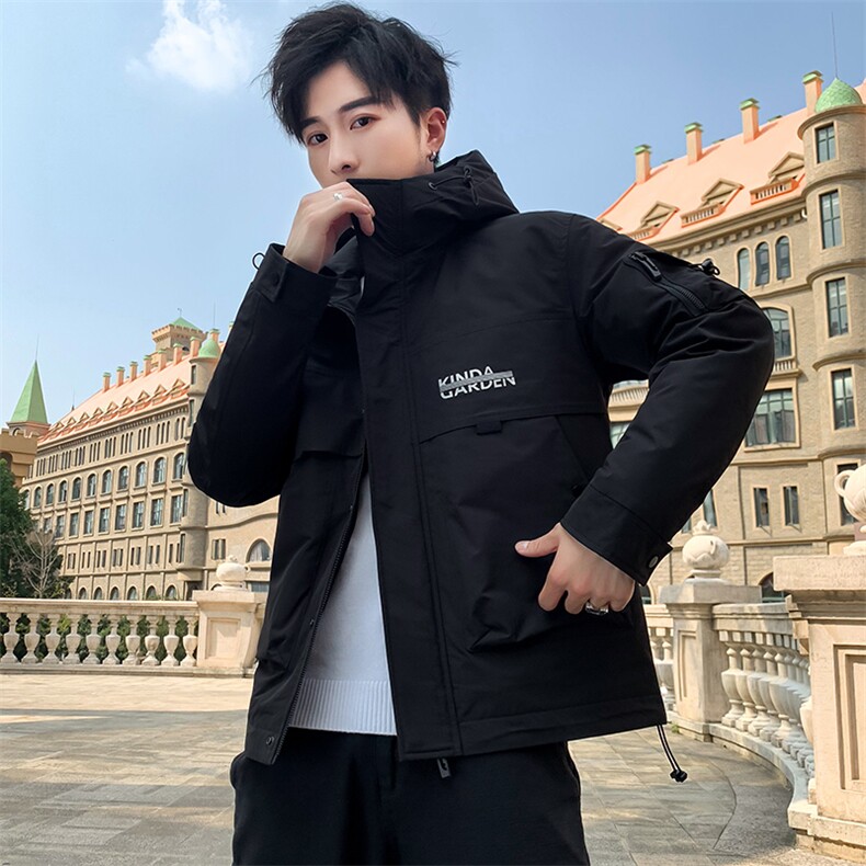 羽绒棉衣男中长款连帽羽绒服男含绒量80MY6606,男装棉衣,A067