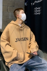 美式复古卫衣男春季潮牌运动帽衫高级感连帽外套-JK22301-P65控78，男装卫衣，星座605(原A050)