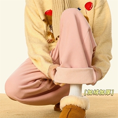 冬季加绒加厚卫裤保暖直筒阔腿裤休闲裤男女5D2123-TP3569，男装休闲裤，电商A102