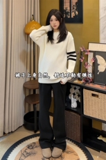420克冬季保暖呢料裤子男女宽松弯刀裤百搭休闲长裤K3662-特P42，男装棉衣，电商B295