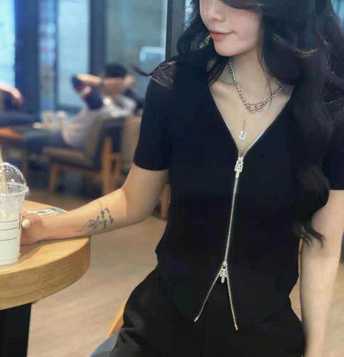 夏季打底衫，双头拉链，女装，SJBY