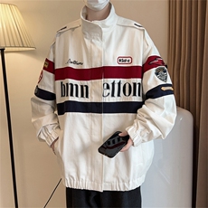 A710-P68春秋款小众设计感棒球服外套男美式复古撞色飞行员夹克，男装夹克，星座512-6