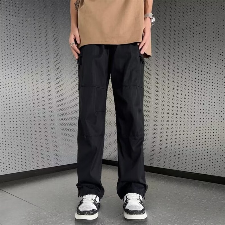 直筒工装裤男款春秋季男士高街复古宽松休闲阔腿长裤子男7940P36，男装工装外套，星座410-2