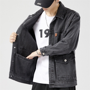 春夏秋牛仔夹克男潮流青年宽松百搭秋季大码外套JK150-p60有现货图片
