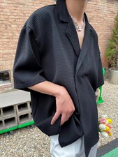 夏季短袖衬衫华夫格休闲衬衣C617P36，男装衬衫，星座1116-2
