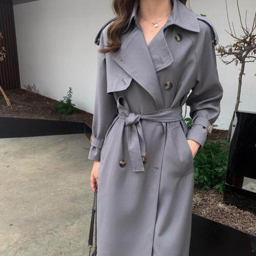 【东方名裳】风衣外套2021年新款中长款小个子英伦风气质款，女装风衣，东方名裳